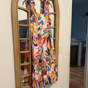 CROSBY by Mollie Burch Colorful Ruffle Dress